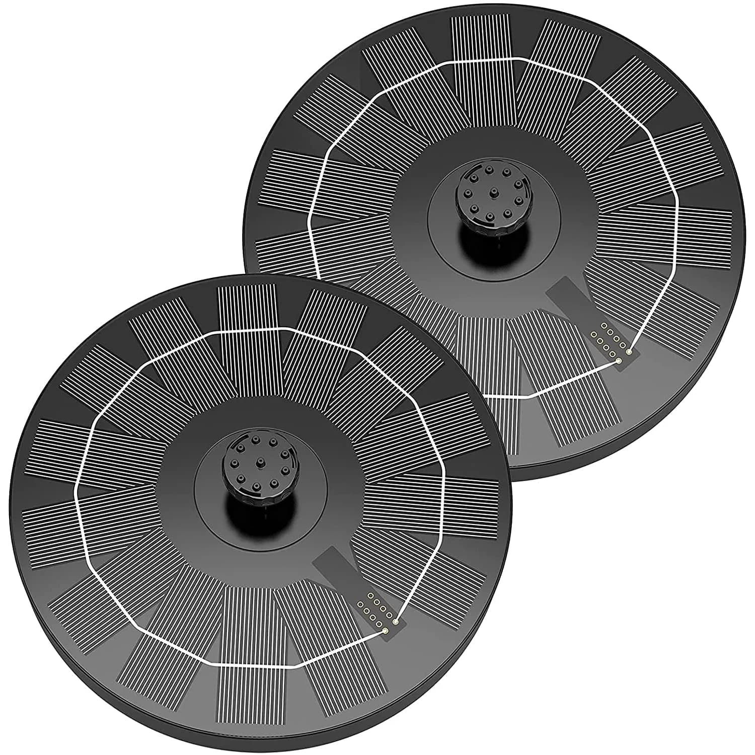 AISITIN 2.5W Solar Fountain for Bird Bath with 6 Nozzles, 2 Pack | 28" Max Water Height - main product image