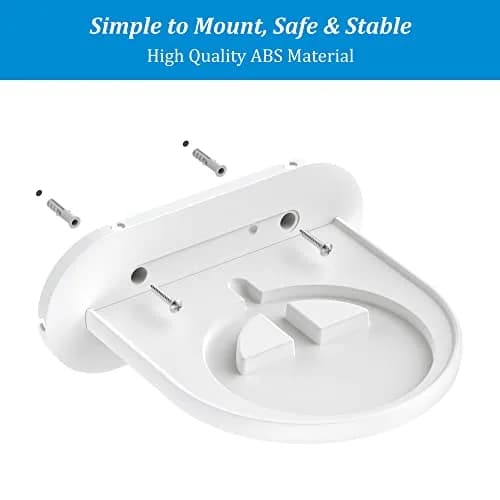 PlusAcc White Echo Show 10 3rd Gen Wall Mount Stand | Space Saving Alexa Accessories Bracket Shelf Holder (17.4cm x 21.9cm x 4.1cm) thumbnail 7