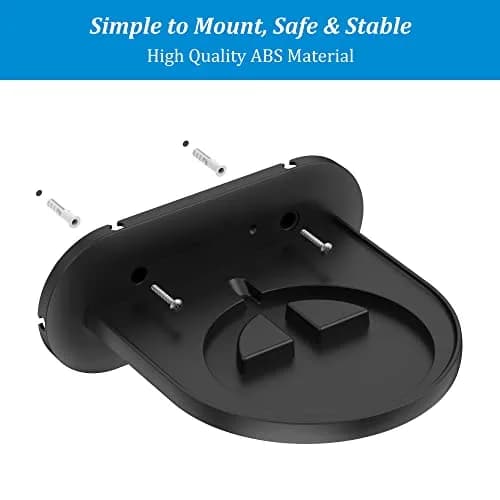 PlusAcc Echo Show 10 3rd Gen Wall Mount Stand Black | Space-Saving Alexa Accessories Bracket Shelf thumbnail 6