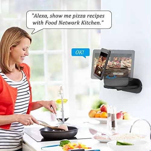 PlusAcc Echo Show 10 3rd Gen Wall Mount Stand Black | Space-Saving Alexa Accessories Bracket Shelf thumbnail 2