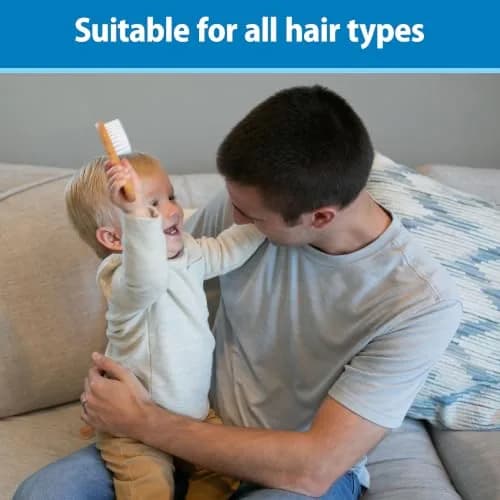 Dr. Brown's Soft and Safe Baby Brush + Comb Set | Natural Wood, Gentle Bristles for All Hair Types thumbnail 5
