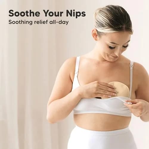 KeaBabies Reusable Nursing Pads for Breastfeeding (Bare Beige, 14-Pack, 12.2 cm) thumbnail 2