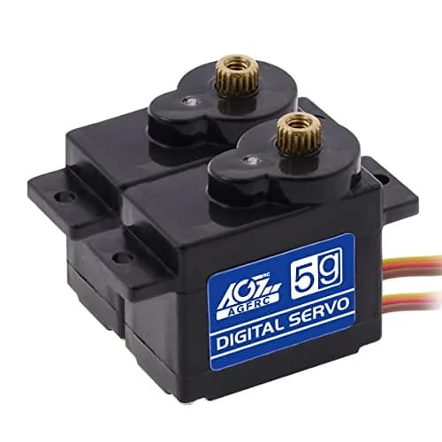 AGFRC High-Speed Sub-Micro RC Servo 8g 0.075s Metal Gear Digital Coreless for 1/28 RC Cars & Airplanes (2-Pack) thumbnail 1