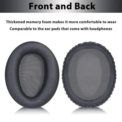 Adhiper Earpads for Sony WH-CH700N WH-CH710N WH-CH720N Headphones - Titanium Gray | Premium Protein Leather & Memory Foam Replacement thumbnail 5