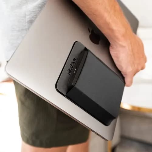 Slipdrive Black Portable Hard Drive Sleeve for Laptops | Stick-on External HDD Case 12.7cm x 10.16cm thumbnail 5