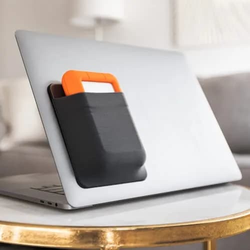 Slipdrive Black Portable Hard Drive Sleeve for Laptops | Stick-on External HDD Case 12.7cm x 10.16cm thumbnail 7