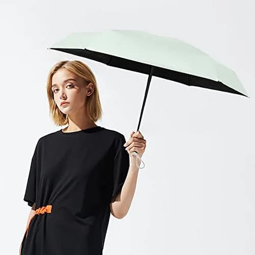 ESUFEIR Mini Sun Umbrella for Purse with Case, Green 14 cm (5.5 in) | UPF 50+ UV Protection thumbnail 7