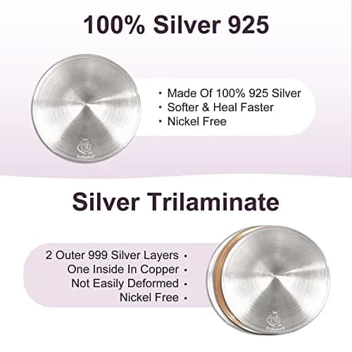 Boboduck 999 Silver Nipple Shields for Nursing Newborn | Standard Size thumbnail 5