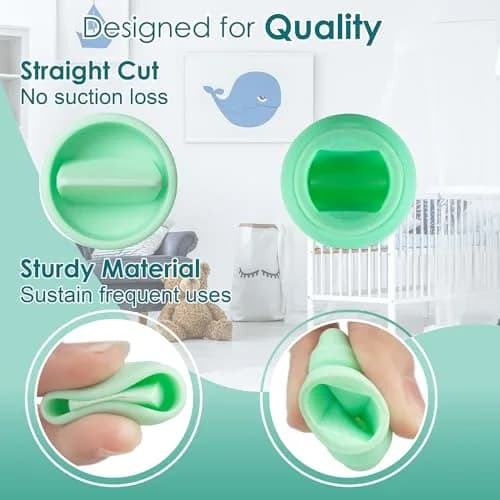 NENESUPPLY Duckbill Valves for Elvie Stride Pump Parts - 4pc Green Silicone | BPA-Free, Medical Grade thumbnail 5