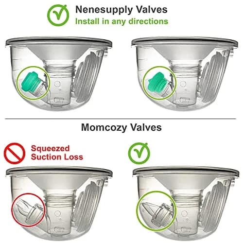 NENESUPPLY Duckbill Valves for Elvie Stride Pump Parts - 4pc Green Silicone | BPA-Free, Medical Grade thumbnail 8