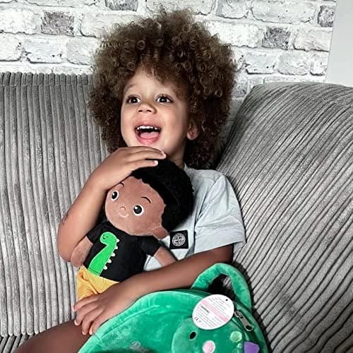 OUOZZZ Soft Black Baby Doll 12.6 Inch (32 cm) | Dinosaur Snuggle Buddy thumbnail 8