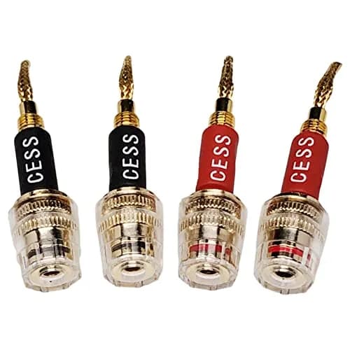 CNCESS Braided Pin Banana Plug to 4mm Female Banana Jack | Secure Speaker Wire Connection thumbnail 9