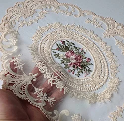 Fiygor Retro Lace Placemats 2-Pack 30x40cm (12x16-in) | Handmade French Crochet Doilies for Dining Tables thumbnail 4