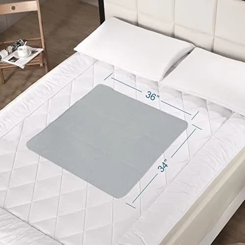 SPRINGSPIRIT Washable Waterproof Bed Pads 34'' x 36'' (2-Pack, Grey) | Absorbent & Non-Slip for Incontinence thumbnail 2