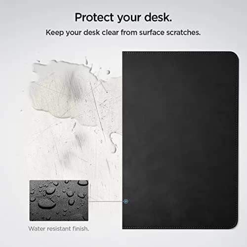 Spigen PU Leather Desk Pad 35.4"x15.7" | Water-Resistant Vegan Leather Desk Protector thumbnail 4