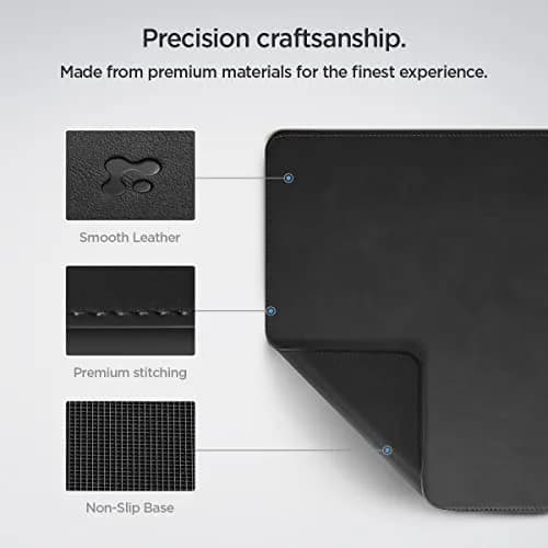 Spigen PU Leather Desk Pad 35.4"x15.7" | Water-Resistant Vegan Leather Desk Protector thumbnail 5
