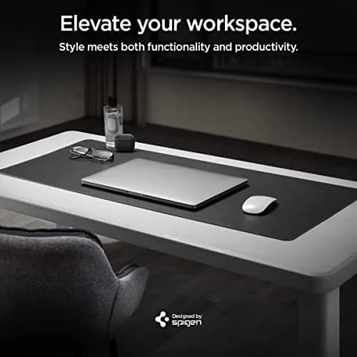 Spigen PU Leather Desk Pad 35.4"x15.7" | Water-Resistant Vegan Leather Desk Protector thumbnail 2