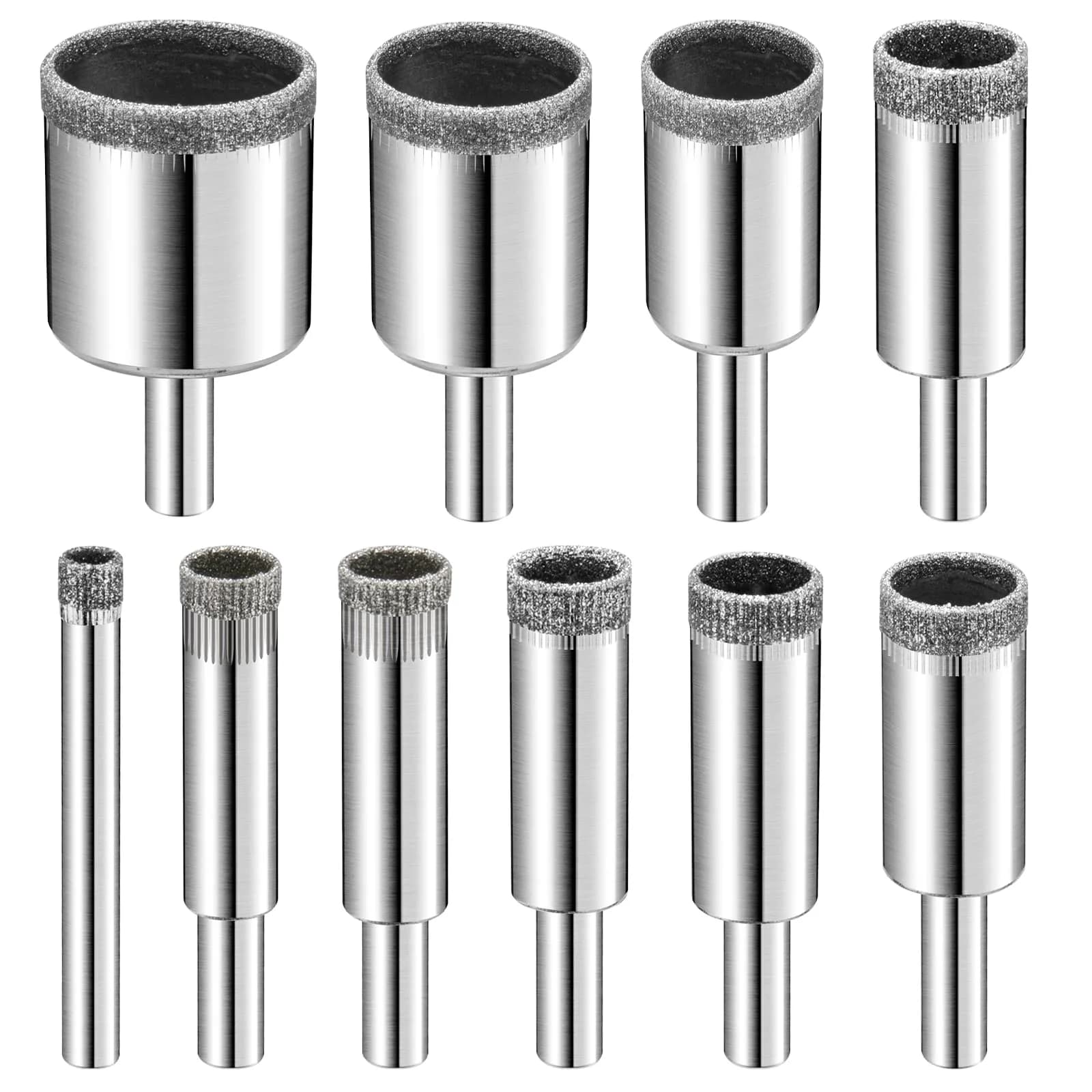 Semderm Diamond Hole Saw Set 10 PCS 3mm-30mm (1/4"-1 1/5") | Cuts Glass, Tile, Stone, Granite