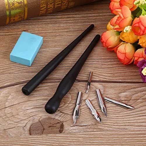 Estink Manga Dip Pen Set with 5 Nibs and 2 Pen Holders | Complete Drawing Kit for Artists thumbnail 4