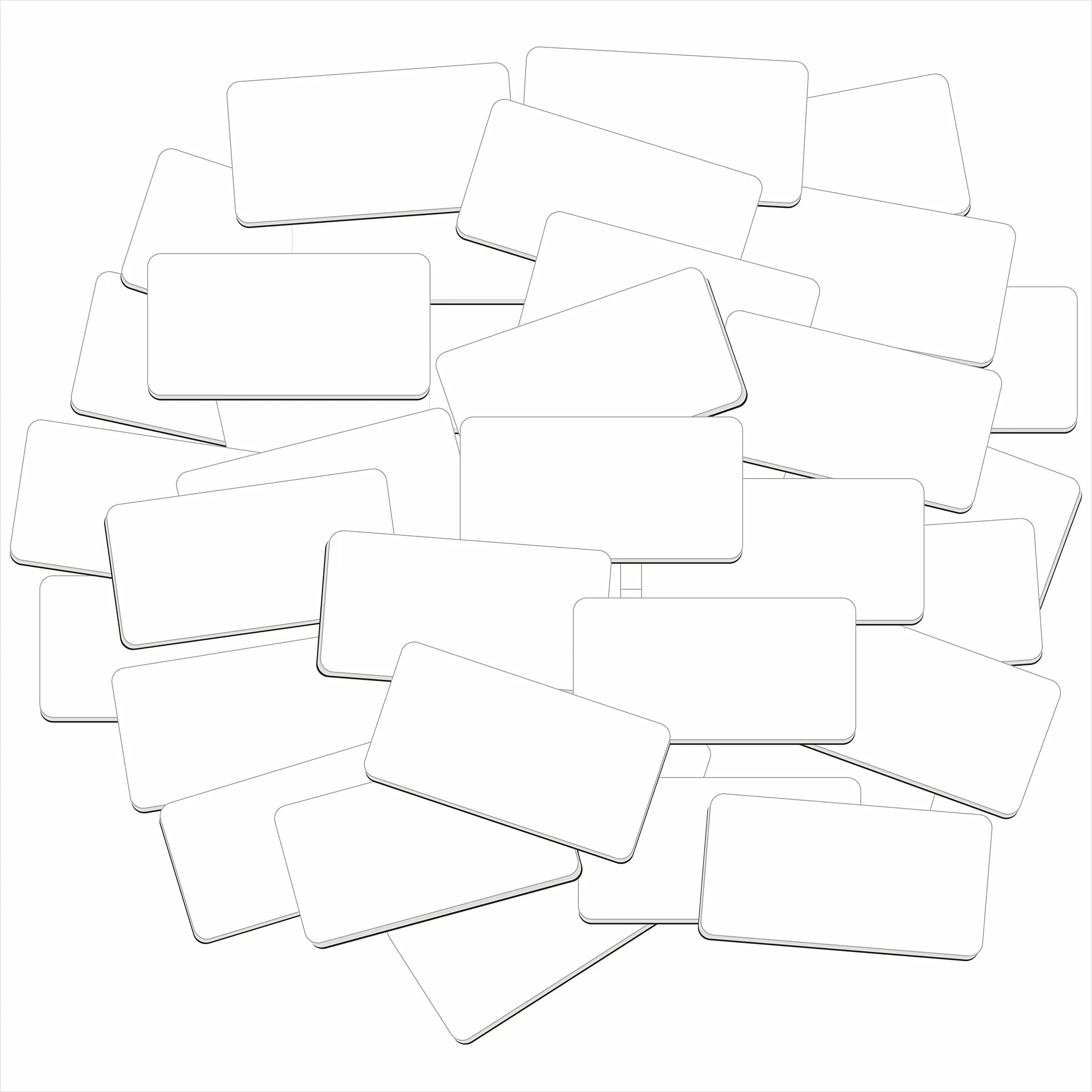 SpriteGru 54 PCs Magnetic Dry Erase Name Tag Labels in 9 Bright Colors | Water-Wipeable, 3.2" x 1.2" — White