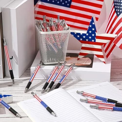 Tenare American Flag Ballpoint Pens - 200 Pcs Bulk Pack | Smooth Writing, Patriotic Theme thumbnail 5