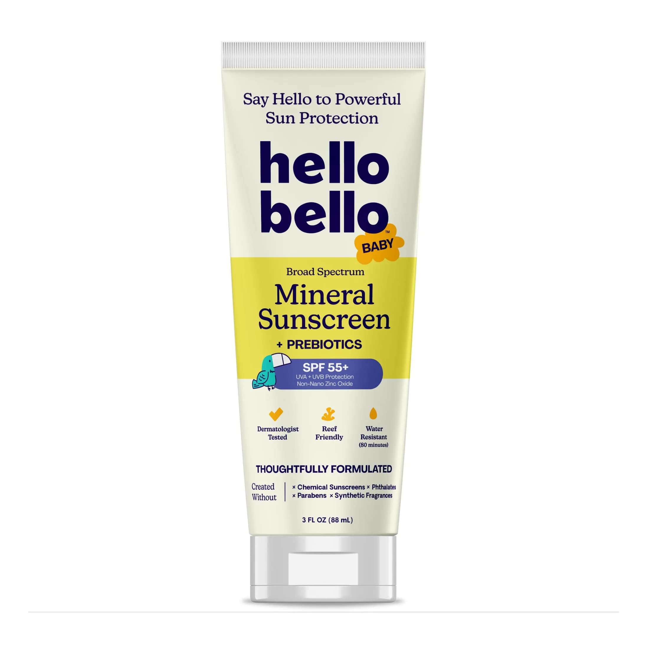 Hello Bello Baby Mineral Sunscreen Stick SPF 50 29.57ml (1oz) | Broad Spectrum UVA/UVB Protection — 88 ml