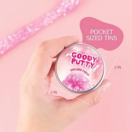Goody Putty Pink Set of 6 Tins | Color-Changing, Glow & Glitter Sensory Toy for Kids 177ml (6oz) thumbnail 9