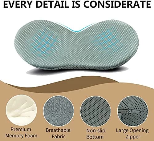 Livtribe Ergonomic Car Seat Cushion with Memory Foam | 43.4cm (17.1" L) x 26.7cm (10.5" W) x 8.9cm (3.5" H) thumbnail 6