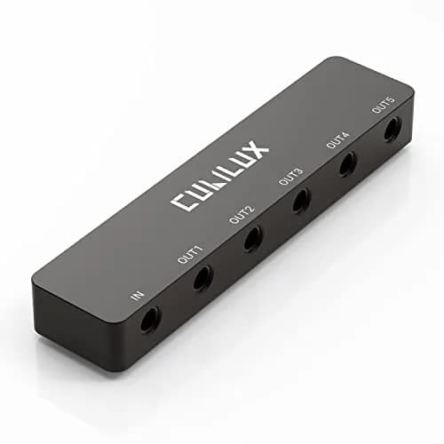 Cubilux 5-Way 3.5mm AUX Splitter | Aluminum Case 5-Channel Stereo Headphone Adapter thumbnail 1