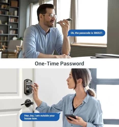 Veise Fingerprint Door Lock with 2 Lever Handles | Auto Lock & Biometric Security thumbnail 9