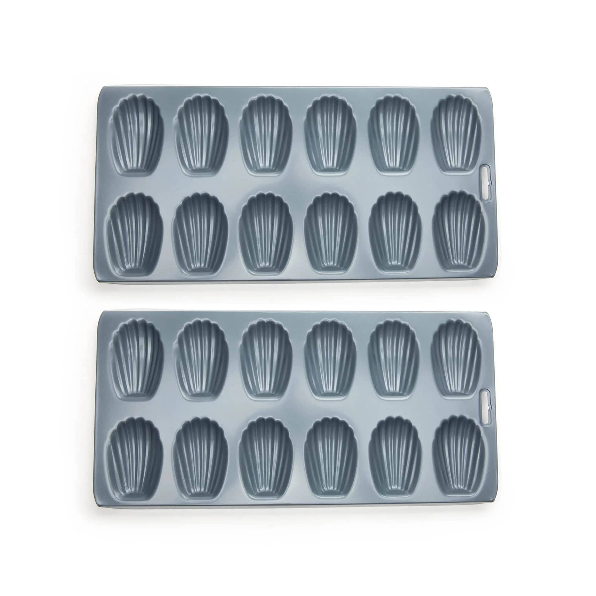 Fox Run Mini Madeleine Pan, 20-Cup, Non-Stick | Even Heat Transfer & Easy Release — Grey Non-Stick / Standard, 12 Cups, Pans