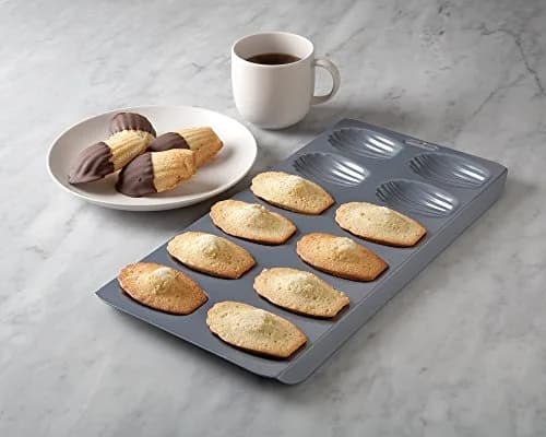 Fox Run Premium Non-Stick Madeleine Pan, Set of 2, 12 Cup Shell Cookie Pans | Heavy Duty Carbon Steel, Even Heat, Easy Release thumbnail 5
