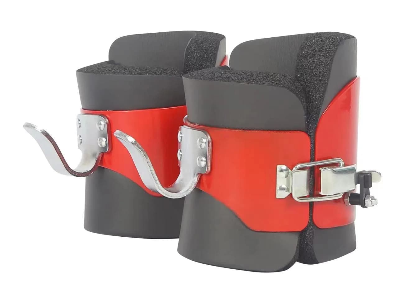 TONYKO Anti Gravity Inversion Boots for Stress Relief & Fitness | Relieve Back Pain & Muscle Tightness — Red
