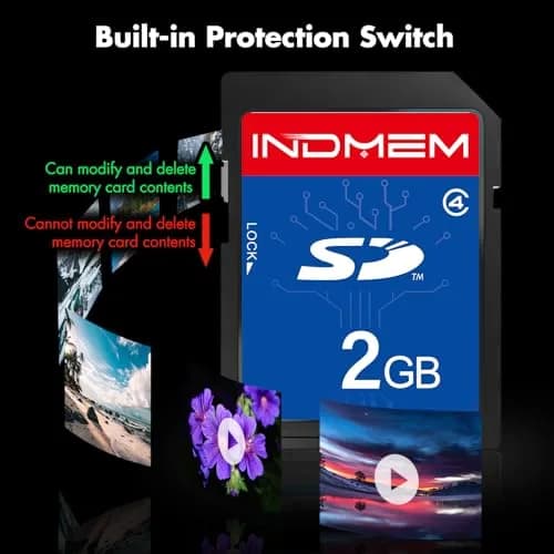 INDMEM 2GB SD Card Class 4 | SLC Speed, Made in Japan thumbnail 6