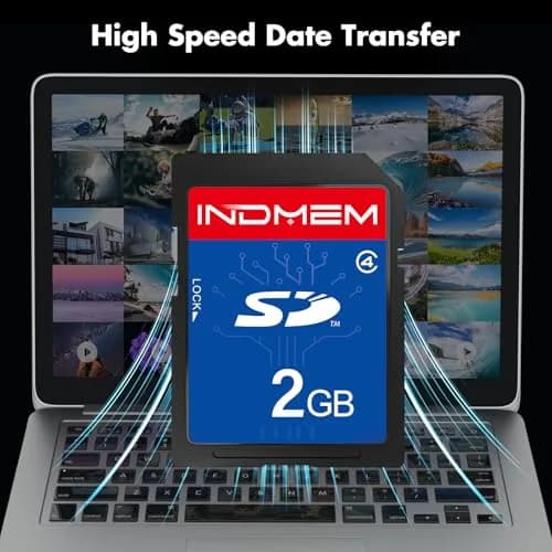 INDMEM 2GB SD Card (2GB / 1.87GB) | Class 4 Standard Secure Digital Memory Card thumbnail 3