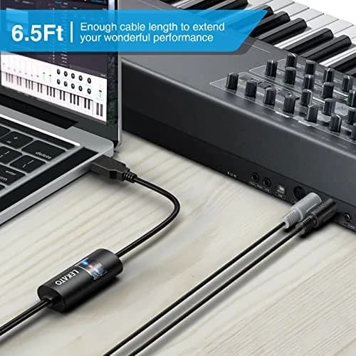 LEKATO USB MIDI Cable Controller 6.5ft | Plug & Play for Windows/Mac thumbnail 7