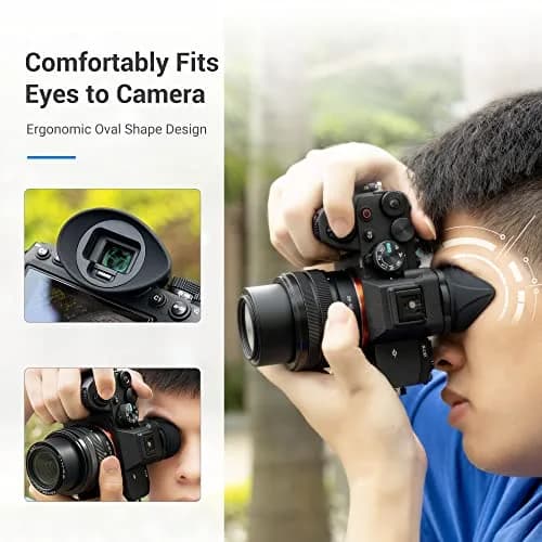 JJC Large Version Eyecup for Sony A7IV A7RV A9III A7SIII A1 Cameras | 360° Rotating Oval Extension Viewfinder Eyeshade, Replaces FDA-EP19 thumbnail 5
