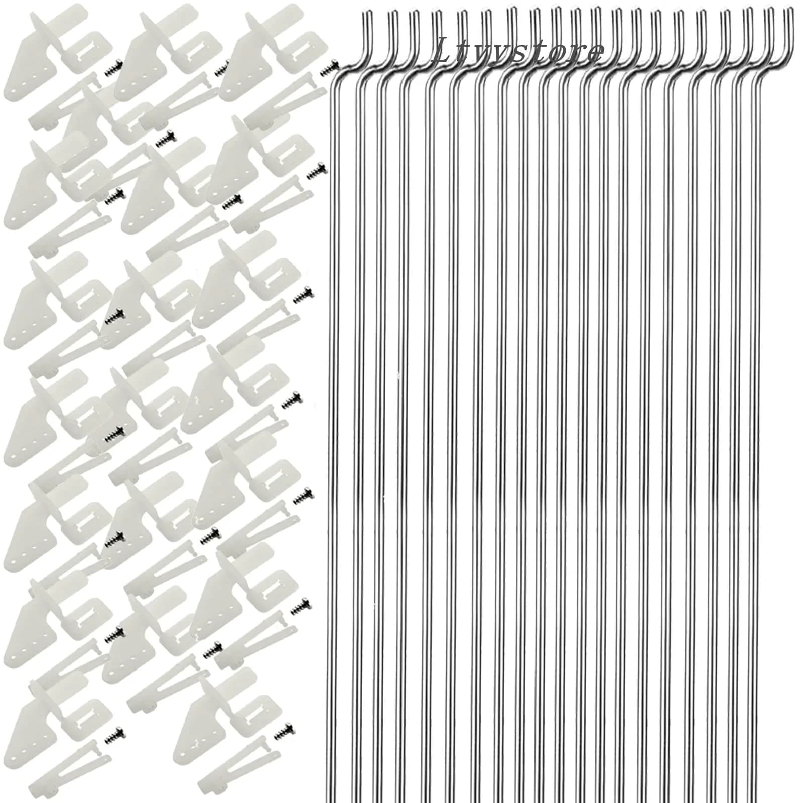 Ltvystore RC Servo Horns & Push Rods 17.7 inch | Stainless Steel & Nylon Compatible for Airplanes & Boats