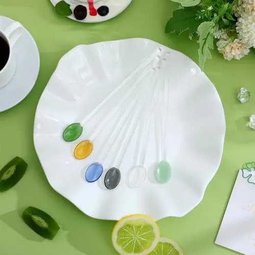DOITOOL Glass Stirring Spoons Set of 6 Heat Resistant Long Handle Dessert and Coffee Spoons 13cm (5.1 Inch) | Elegant Design for Cocktails, Tea, Espresso thumbnail 9