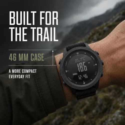 NORTH EDGE Apache 46mm Digital Watch for Men | Rugged Outdoor ABC Watch with Compass, Altimeter, Barometer & 50M Water Resistance thumbnail 7
