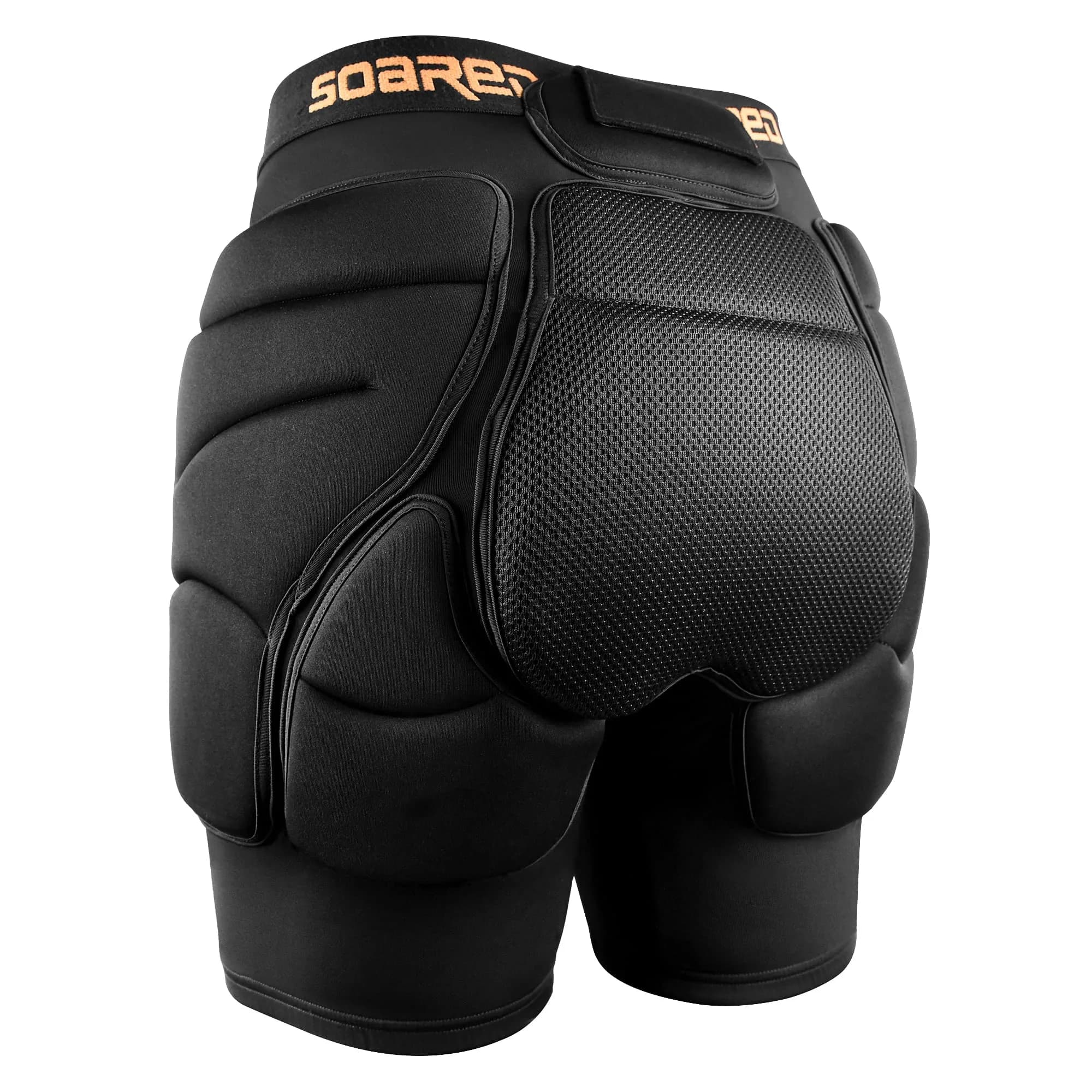 Soared Impact Protection Hip Butt Shorts for Ski & Snowboarding | 3D XPE Padding, Unisex, Black