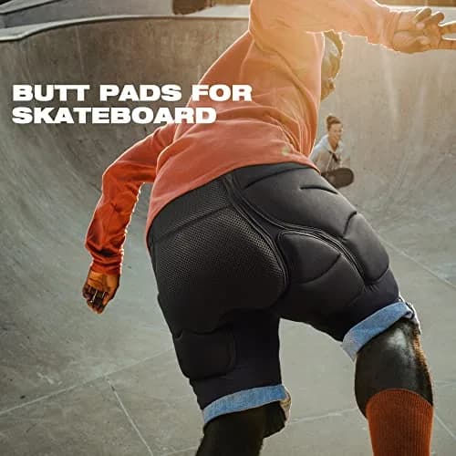 Soared Impact Protection Hip Butt Shorts for Ski & Snowboarding | 3D XPE Padding, Unisex, Black thumbnail 5