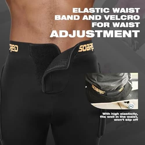 Soared Impact Protection Hip Butt Shorts for Ski & Snowboarding | 3D XPE Padding, Unisex, Black thumbnail 3