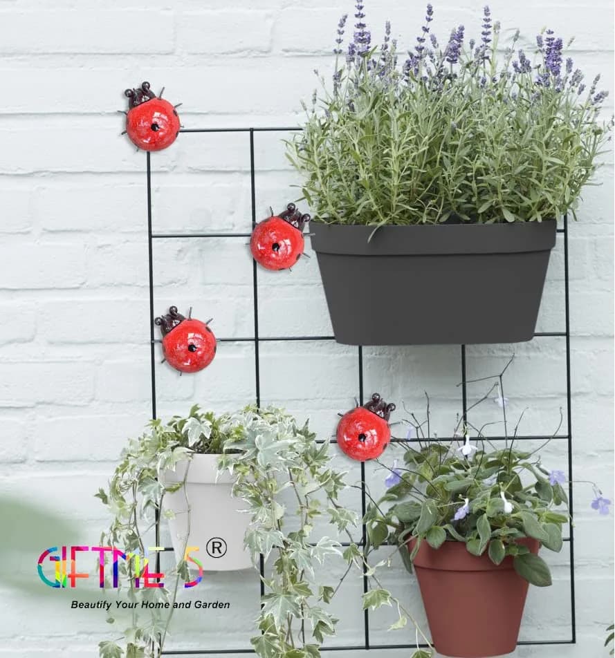 GIFTME 5 Metal Garden Yard Art Ladybugs 4 Pack | Rustproof Outdoor Decor thumbnail 7