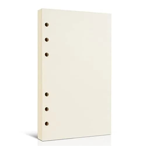 Tofun A6 Refillable Blank Paper for 6-Ring Binders 10.5 x 17cm | 80 Sheets, 160 Pages, Heavy 100GSM thumbnail 1