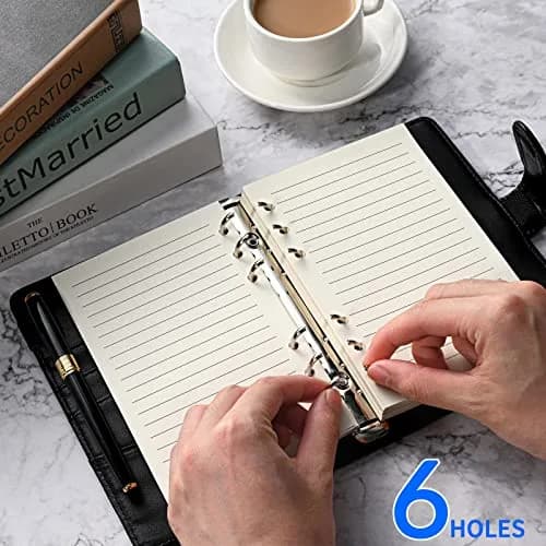 Tofun A6 Refillable Paper for 6-Ring Binders, 10.5 x 17cm | 80 Sheets, 7mm Ruled, Cream thumbnail 5