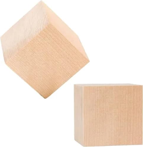 WURONXIN Unfinished Wooden Blocks 1 inch Cubes, Pack of 50 | DIY Craft Wood for Painting & Decorating thumbnail 8