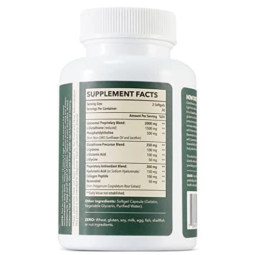 Guigmiens Liposomal Glutathione 2000 MG | Antioxidant Supplement for Skin & Immunity (120 Count) thumbnail 8
