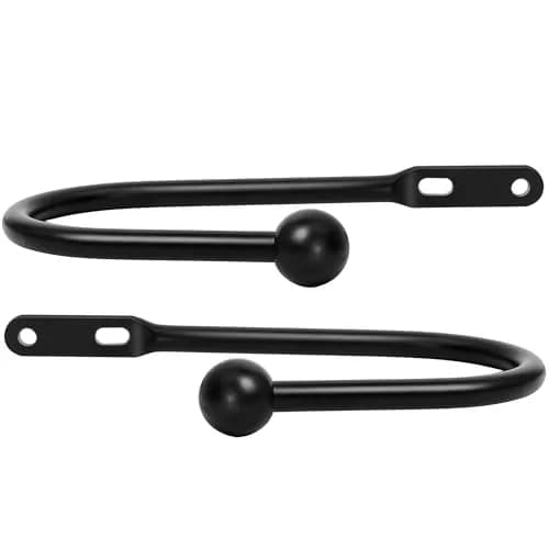 VRSS Black Curtain Tiebacks Drapery Holdbacks 6 Pcs | 15.2cm L x 7.6cm D Wall Mount thumbnail 5