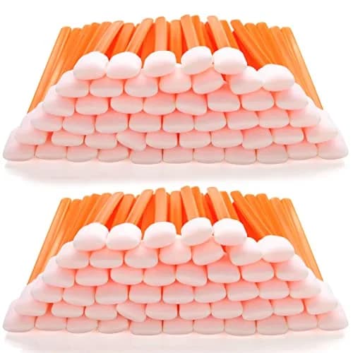 AAwipes Foam Swab Sticks Large Rectangular Foam Tips 5.25" (13.5 cm) | 100 pcs Orange Cleanroom Cleaning Swabs thumbnail 1